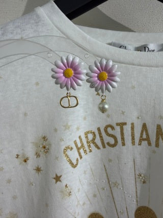 Dior Jardin Daisy Pearl Earrings