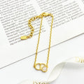 Dior CD Clover Pearl Gold Chain Necklace