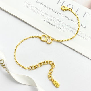 Dior CD Clover Pearl Gold Chain Necklace