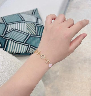 Dior CD Pearl Letter Chain Bracelet