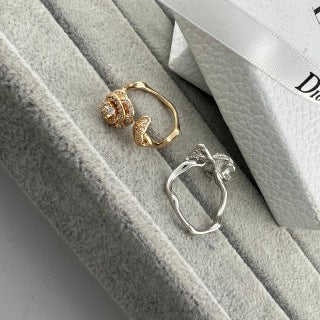 Dior Blossom Crystal Medallion Open Ring