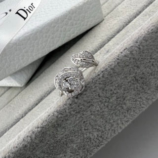 Dior Blossom Crystal Medallion Open Ring