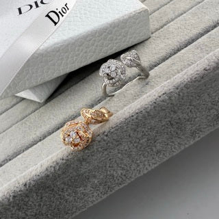 Dior Blossom Crystal Medallion Open Ring