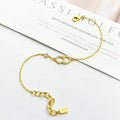 Dior CD Crystal Link Gold Chain Bracelet