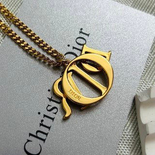 Dior CD Logo Statement Pendant Necklace