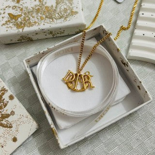 Dior CD Logo Statement Pendant Necklace