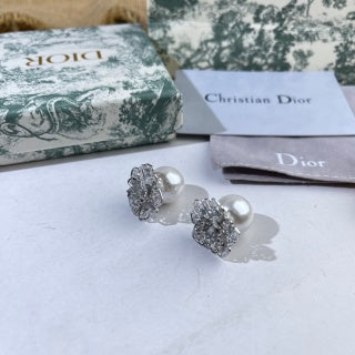 Dior Blossom Pearl Crystal Stud Earrings