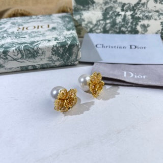 Dior Blossom Pearl Crystal Stud Earrings