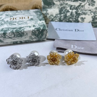 Dior Blossom Pearl Crystal Stud Earrings