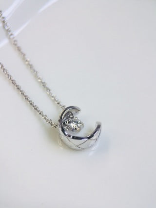 CHANEL Lunara Crescent Moon Pendant Necklace