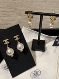 Chanel Pearl CC Drop Earrings – Elegant Luxury Fashion Jewelry