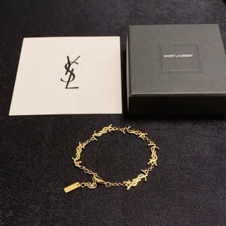 YSL Botanical Monogram Chain Bracelet