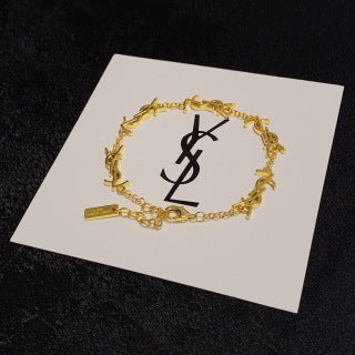 YSL Botanical Monogram Chain Bracelet