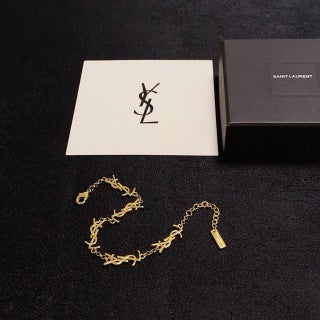 YSL Botanical Monogram Chain Bracelet