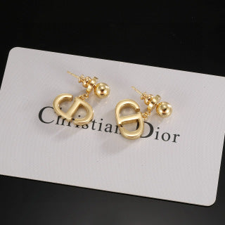 Dior Lumière Initial Charm Earrings