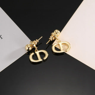 Dior Lumière Initial Charm Earrings