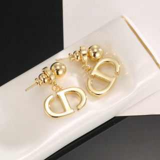 Dior Lumière Initial Charm Earrings