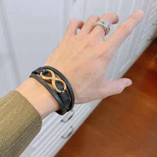 Gucci Interlocking G Leather Wrap Bracelet