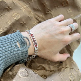 Gucci Interlocking G Logo Plaque Chain Bracelet