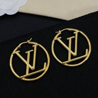 Louis Vuitton Circle Monogram Frame Stud Earrings