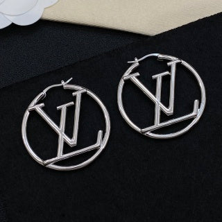 Louis Vuitton Circle Monogram Frame Stud Earrings