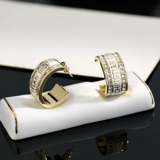 Dior Atelier Script Hoop Earrings