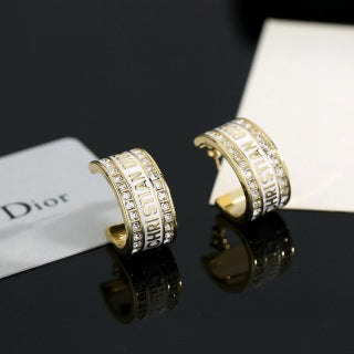 Dior Atelier Script Hoop Earrings