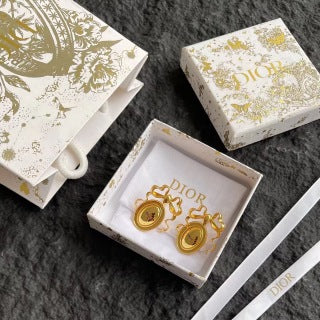 Dior Belle Fleur Medallion Earrings