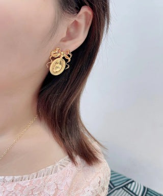 Dior Belle Fleur Medallion Earrings