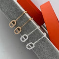 Hermès Éclat Pavé Loop Drop Earrings