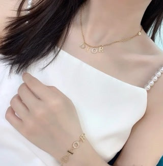 Dior Étoile Letter Choker Necklace
