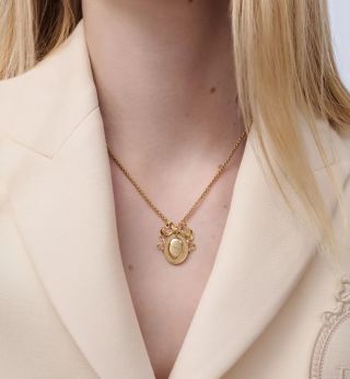 Dior Médaillon Signature Chain Choker Necklace