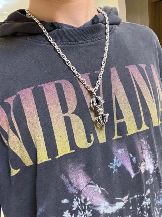 Gucci Interlocking G Ornamental Cross Pendant Chain Necklace