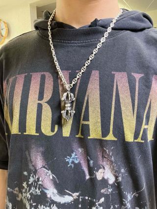 Gucci Interlocking G Ornamental Cross Pendant Chain Necklace
