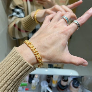 Gucci Interlocking G Twisted Rope Chain Cuff Bracelet