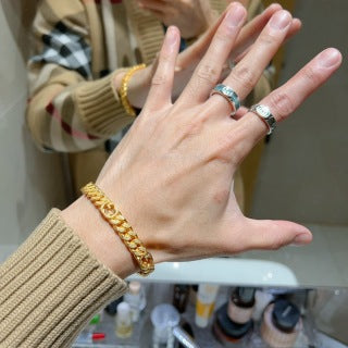 Gucci Interlocking G Twisted Rope Chain Cuff Bracelet