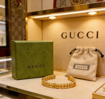 Gucci Interlocking G Twisted Rope Chain Cuff Bracelet