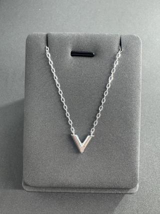 Louis Vuitton Signature V Letter Pendant Necklace