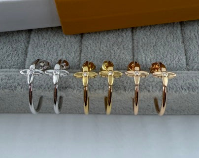 Louis Vuitton Blossom Hoop Charm Stud Earrings