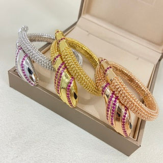 Bvlgari Pink Gem Serpent Bracelet – Elegant Luxury Jewelry