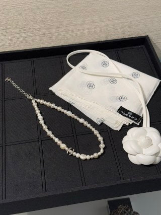 Chanel Irregular Pearl Double-C Necklace