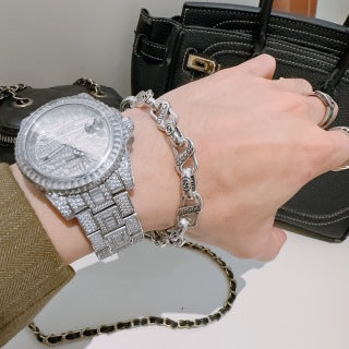 Gucci Interlocking G Geometric Link Chain Bracelet