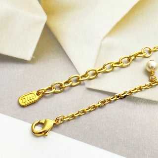 Dior Daisy Flower CD Charm Bracelet