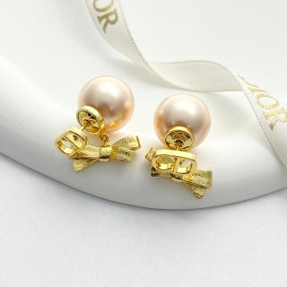 Dior Perle Noire Bow Pearl Earrings