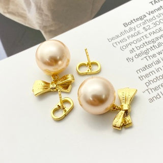 Dior Perle Noire Bow Pearl Earrings