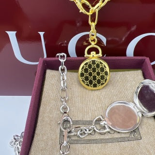 Gucci Interlocking G Monogram Medallion Chain Bracelet
