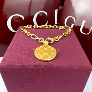 Gucci GG Monogram Medallion Link Bracelet