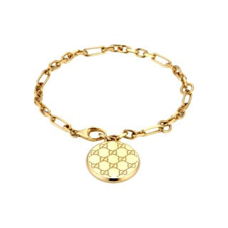 Gucci Interlocking G Monogram Medallion Chain Bracelet