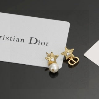 Dior Astre Pearl Star Earrings