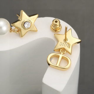 Dior Astre Pearl Star Earrings